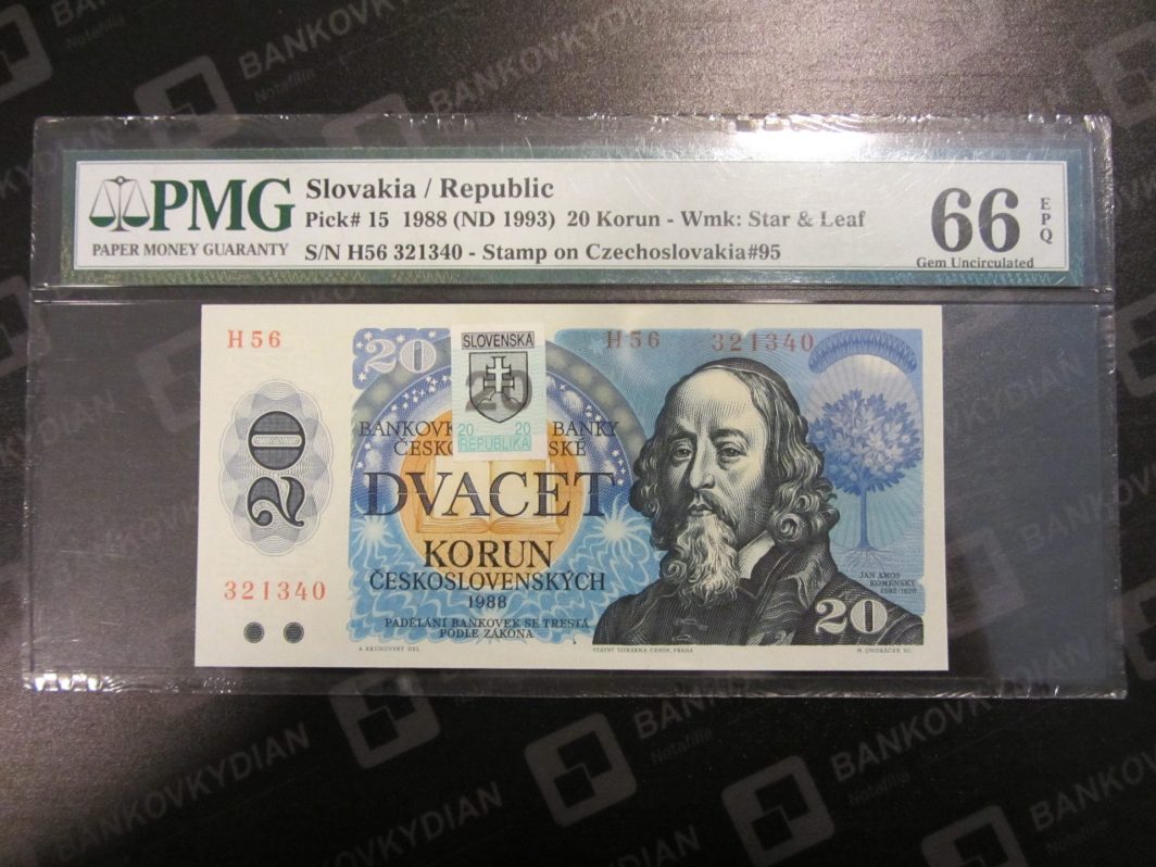 20 Kčs posledná séria PMG66