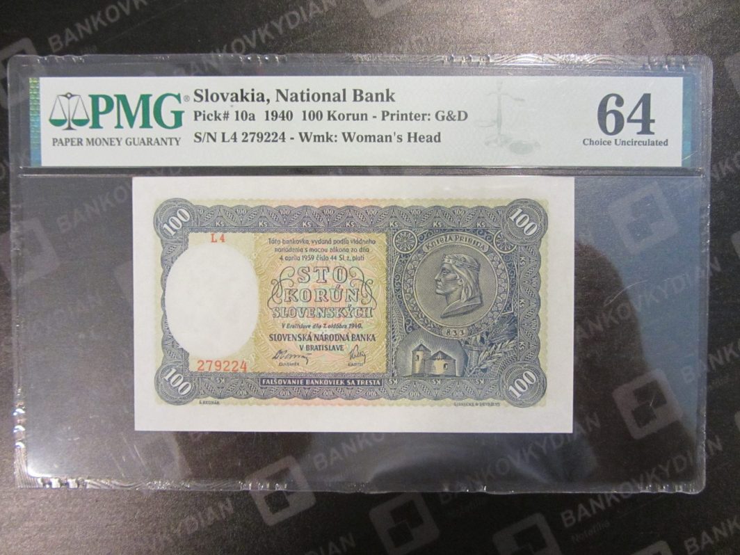 100 Ks 1940 PMG 64 1.vydanie