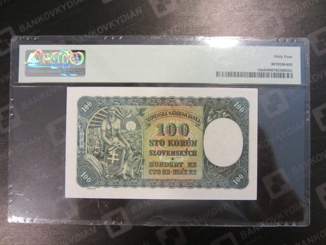 100 Ks 1940 PMG 64 1.vydanie - Image 2